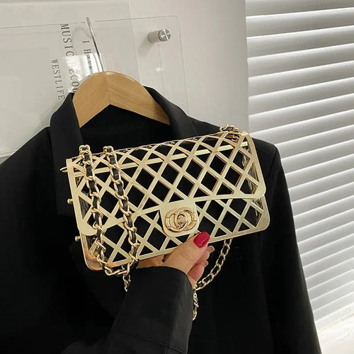 Hollow Metal Shoulder Bag