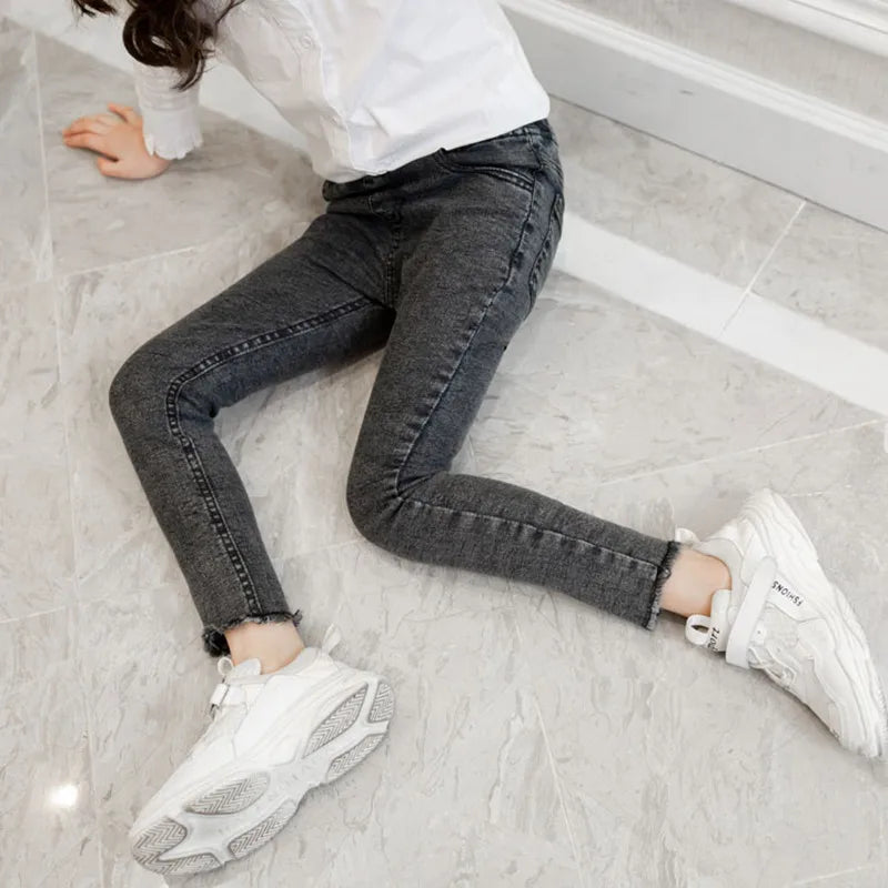 elastic skinny children pants