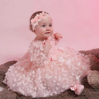 Baby Girls Dress Flowers Mesh
