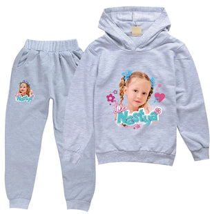 Girls Hooded Sweatshirt Jogging Pants