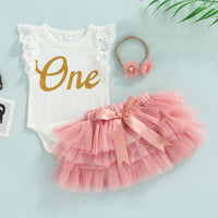 1st Birthday Baby Girl Clothes Set