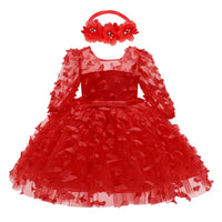 Baby Girls Dress Flowers Mesh
