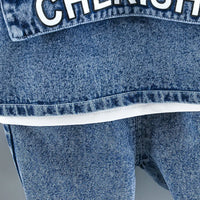 Denim suit  3-piece set