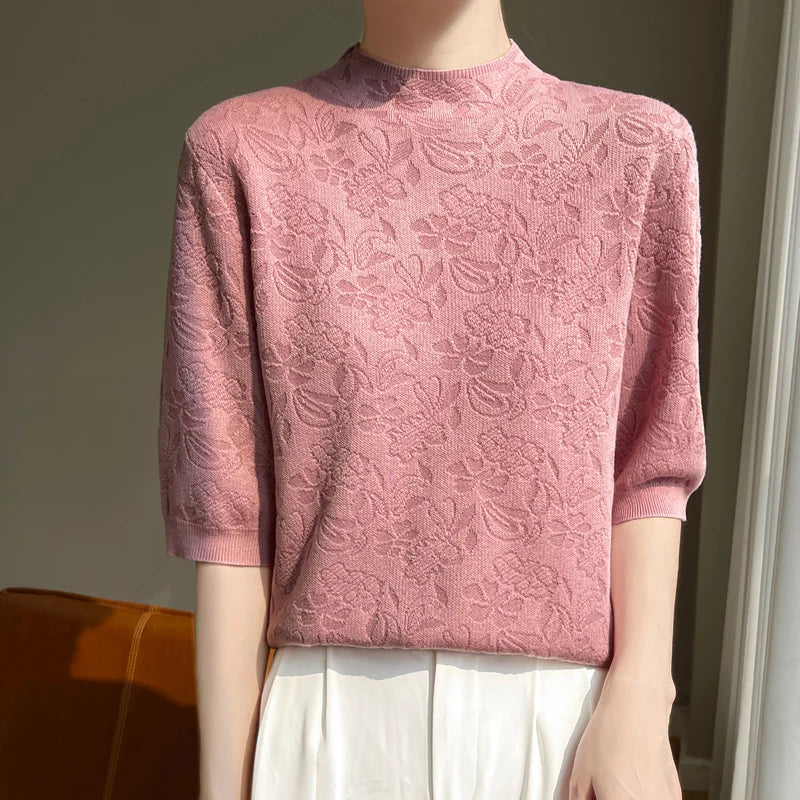 Lace Silk T-shirt