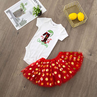 My 1st Christmas Baby Bodysuit Set