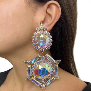 Rhinestone Ear Clip Earrings