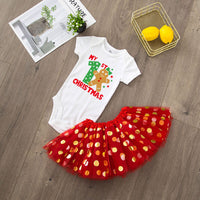 My 1st Christmas Baby Bodysuit Set