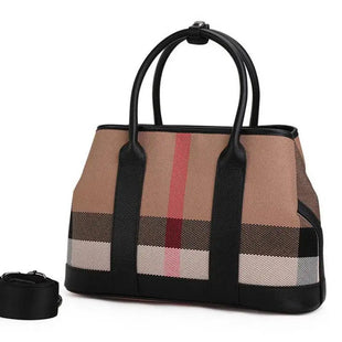 Female Handbags Plaid Printed