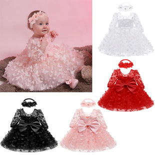 Baby Girls Dress Flowers Mesh