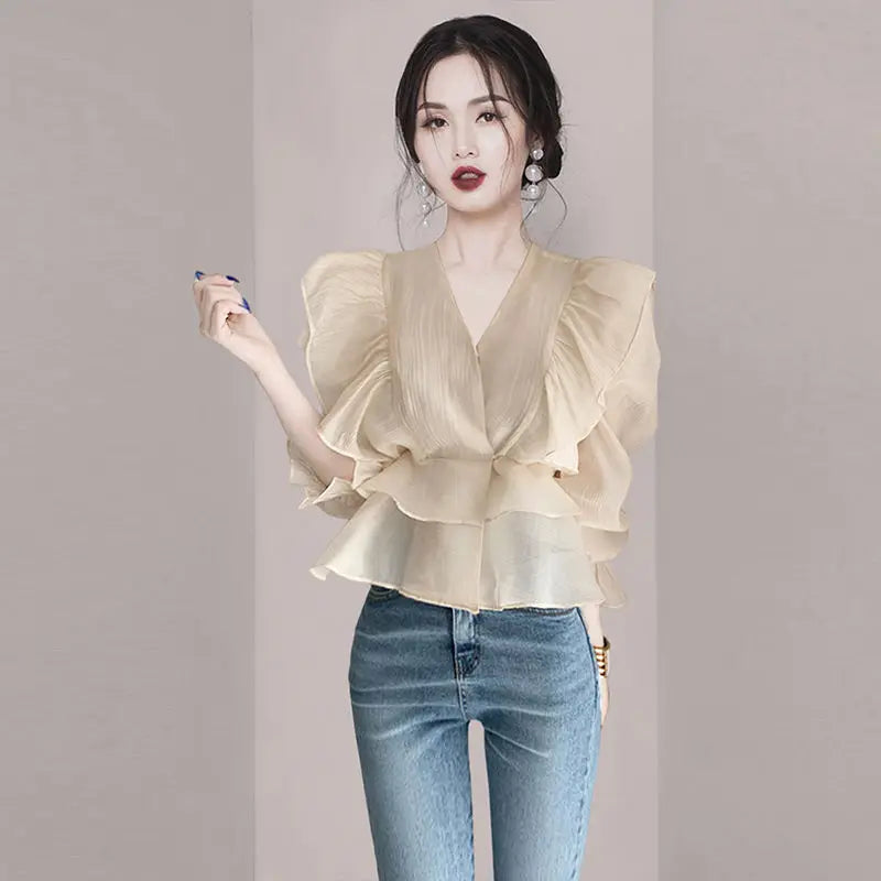 Elegant V-Neck Top