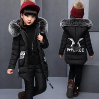 Girls 3 Pieces Clothes Coat With Fur Hood