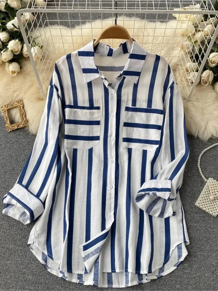 Casual Striped Blouse