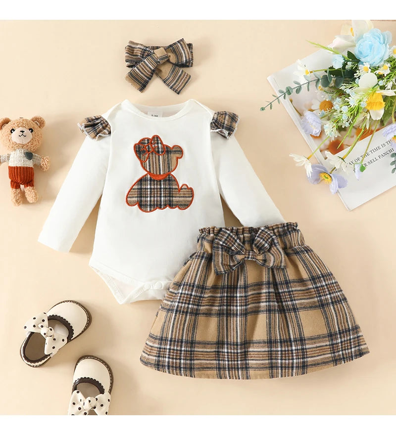 Newborn Baby Girl Clothes 3PCS Set