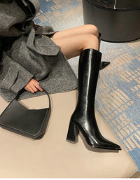 Pointed Toe Women High Boots