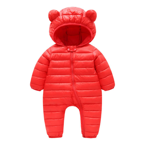 Baby Boys & Girls Warm Thick Jumpsuit Hooded Outfits