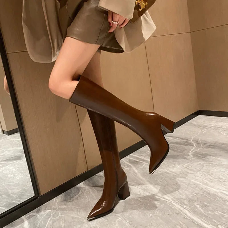 Pointed Toe Women High Boots