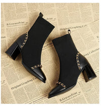 Slip on Square Toe Women's Boots