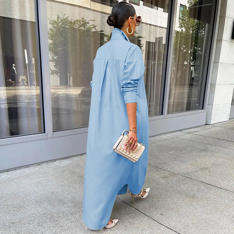 Long Sleeve  Maxi  Blouse