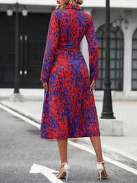 Elegant Printed V-Neck Dress